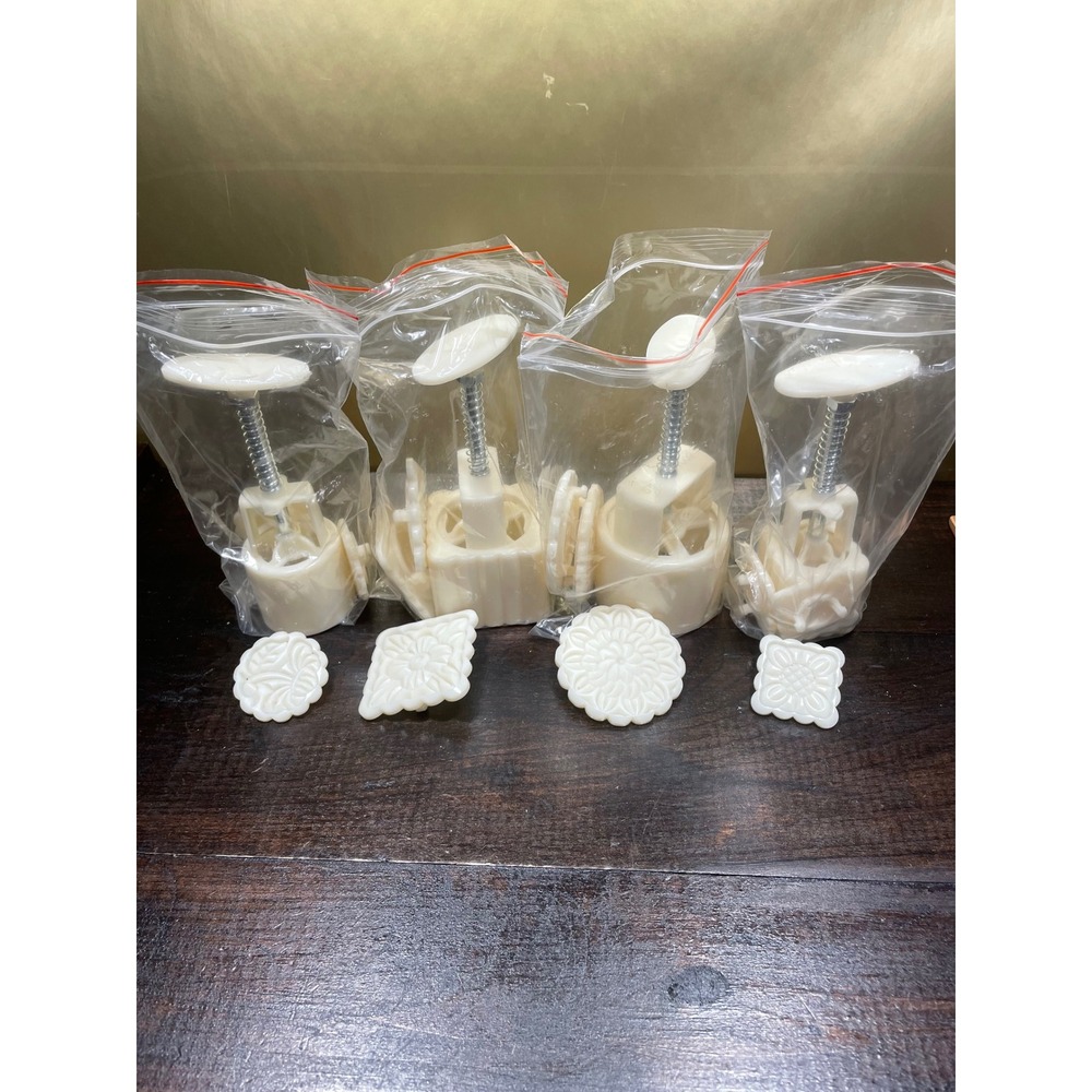 Moon Cake Mold Press Set Cookie Stamp Food‎ Shaping Tool Baking Molds Clay